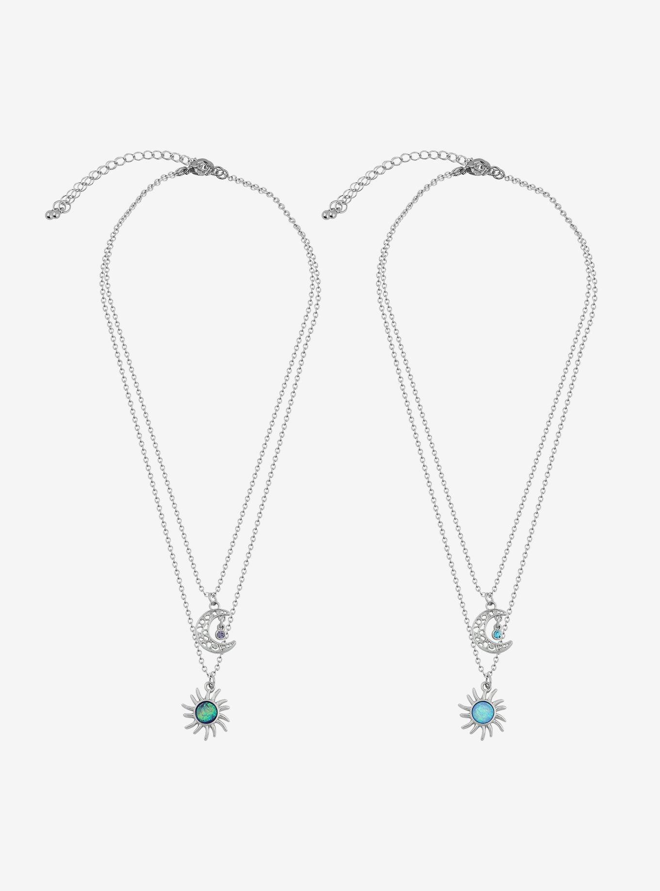 Sun & Moon Best Friend Necklace Set, , alternate