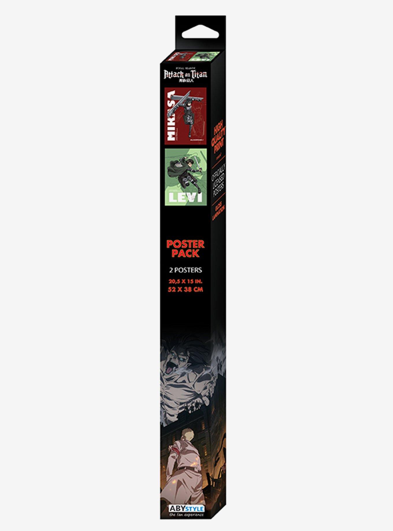 Attack On Titan Mikasa and Levi Boxed Poster Set, , alternate