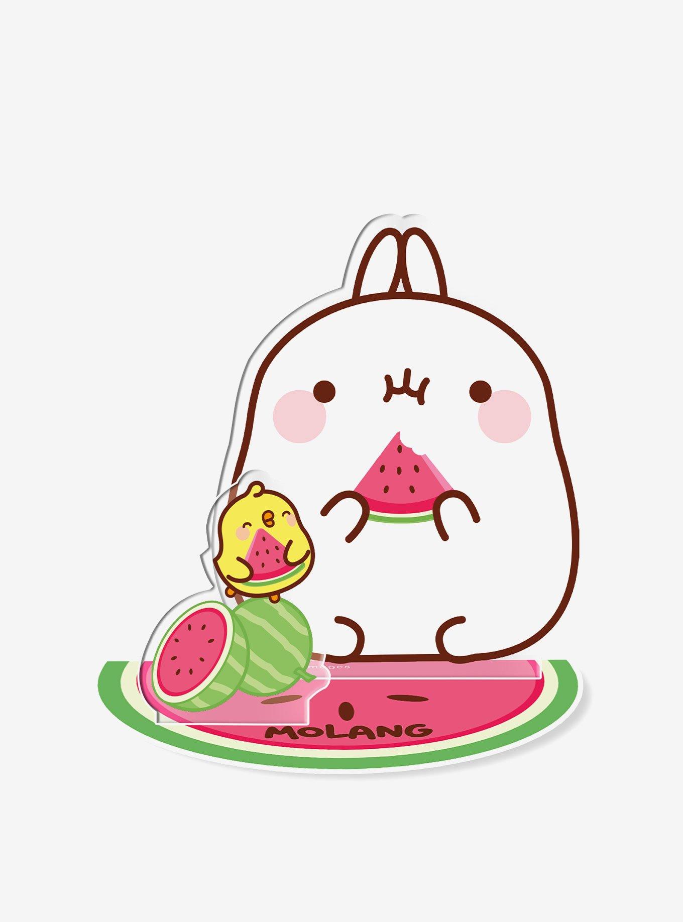 Molang Watermelon and Avocado Acryl Figure Bundle, , alternate