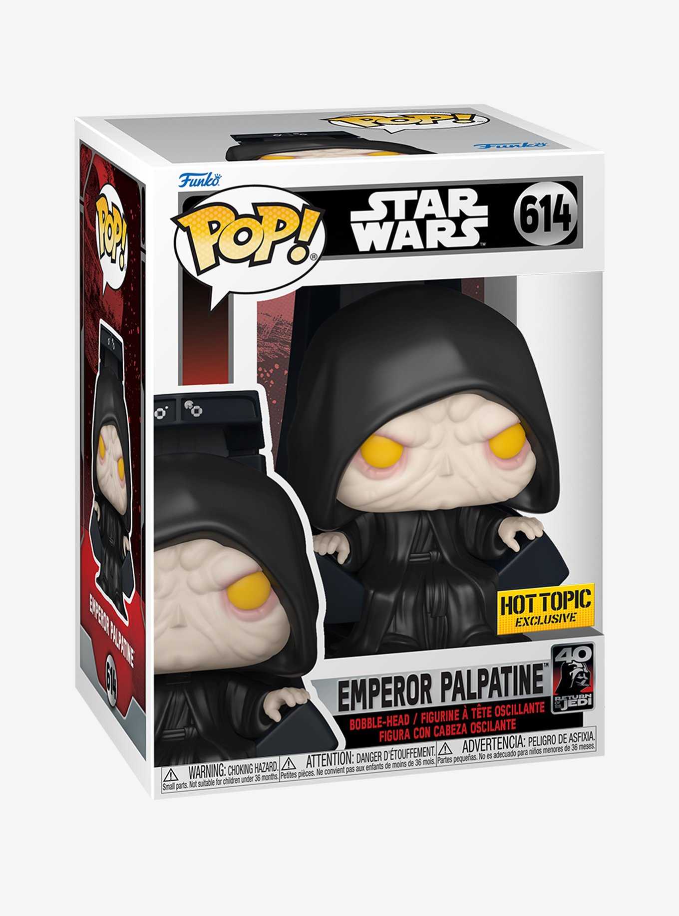 Funko Star Wars: Return Of The Jedi Pop! Emperor Palpatine Spectating Vinyl Bobble-Head Figure Hot Topic Exclusive, , hi-res