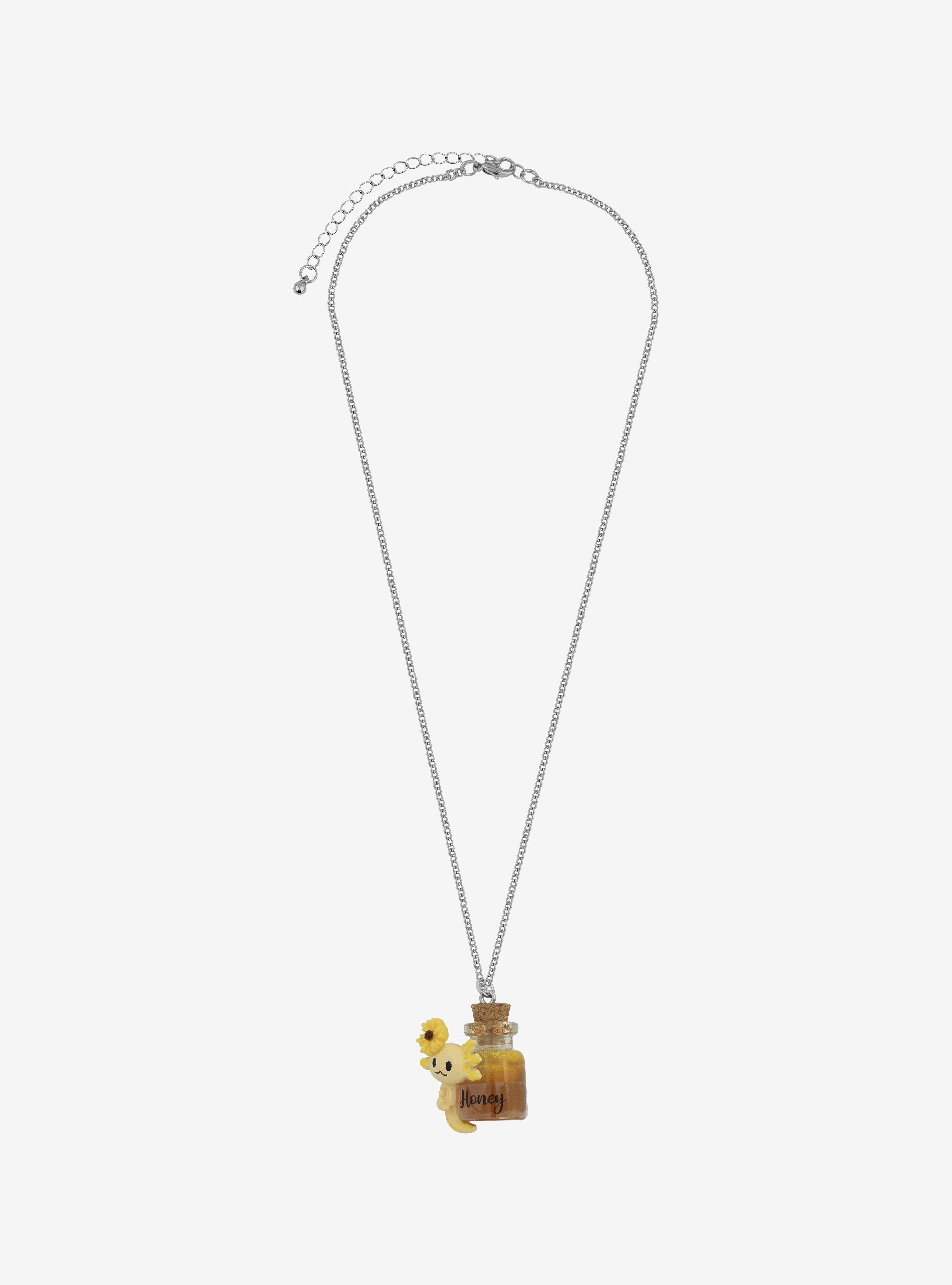 Axolotl Honey Jar Necklace, , alternate