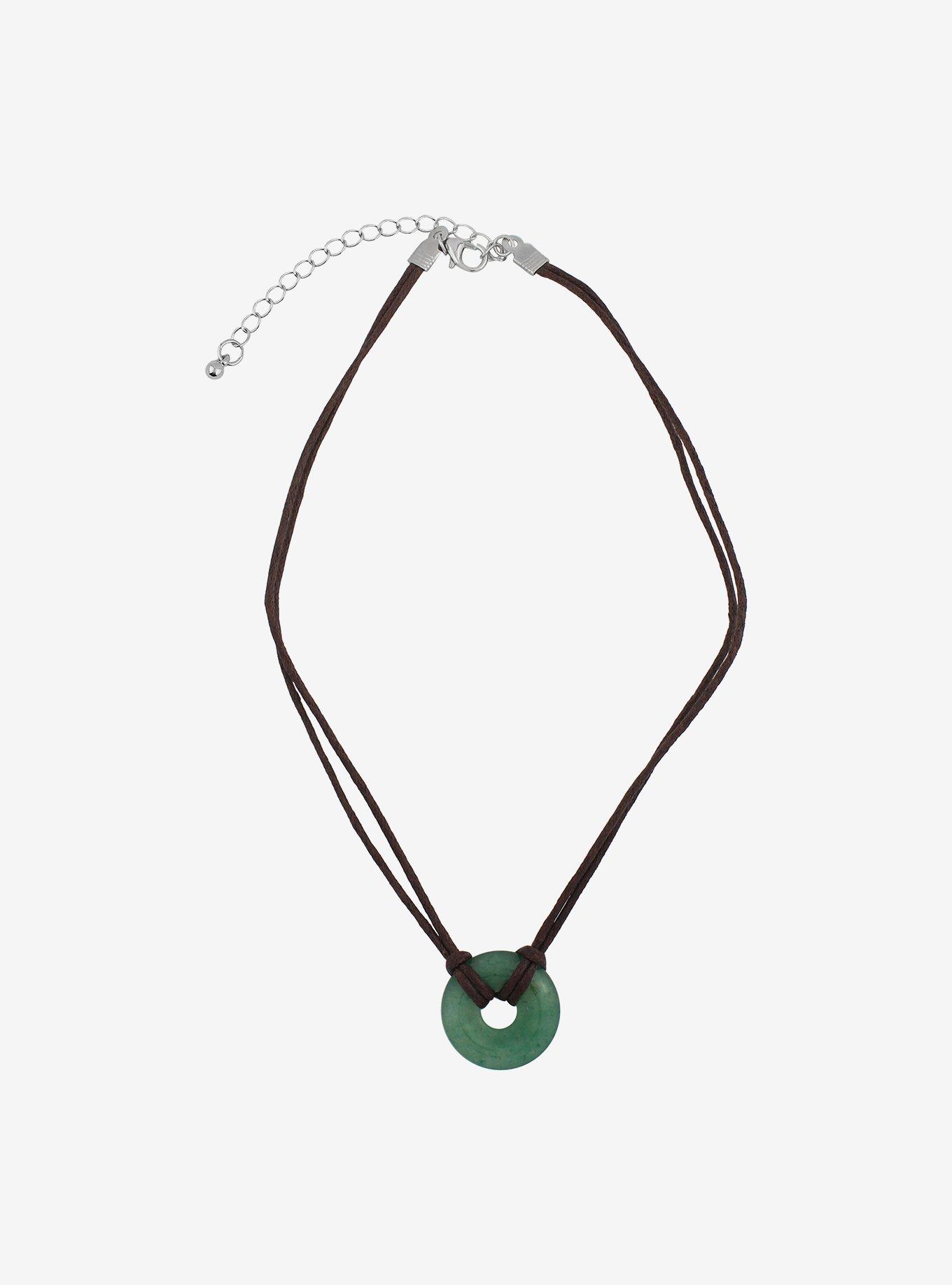 Aventurine Stone Cord Necklace, , alternate