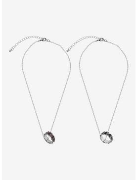 Heart Ring Chain Best Friend Necklace Set, , hi-res