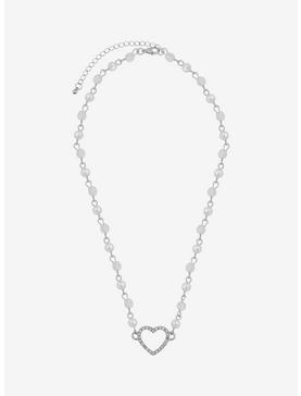 Heart Pearl Necklace, , hi-res