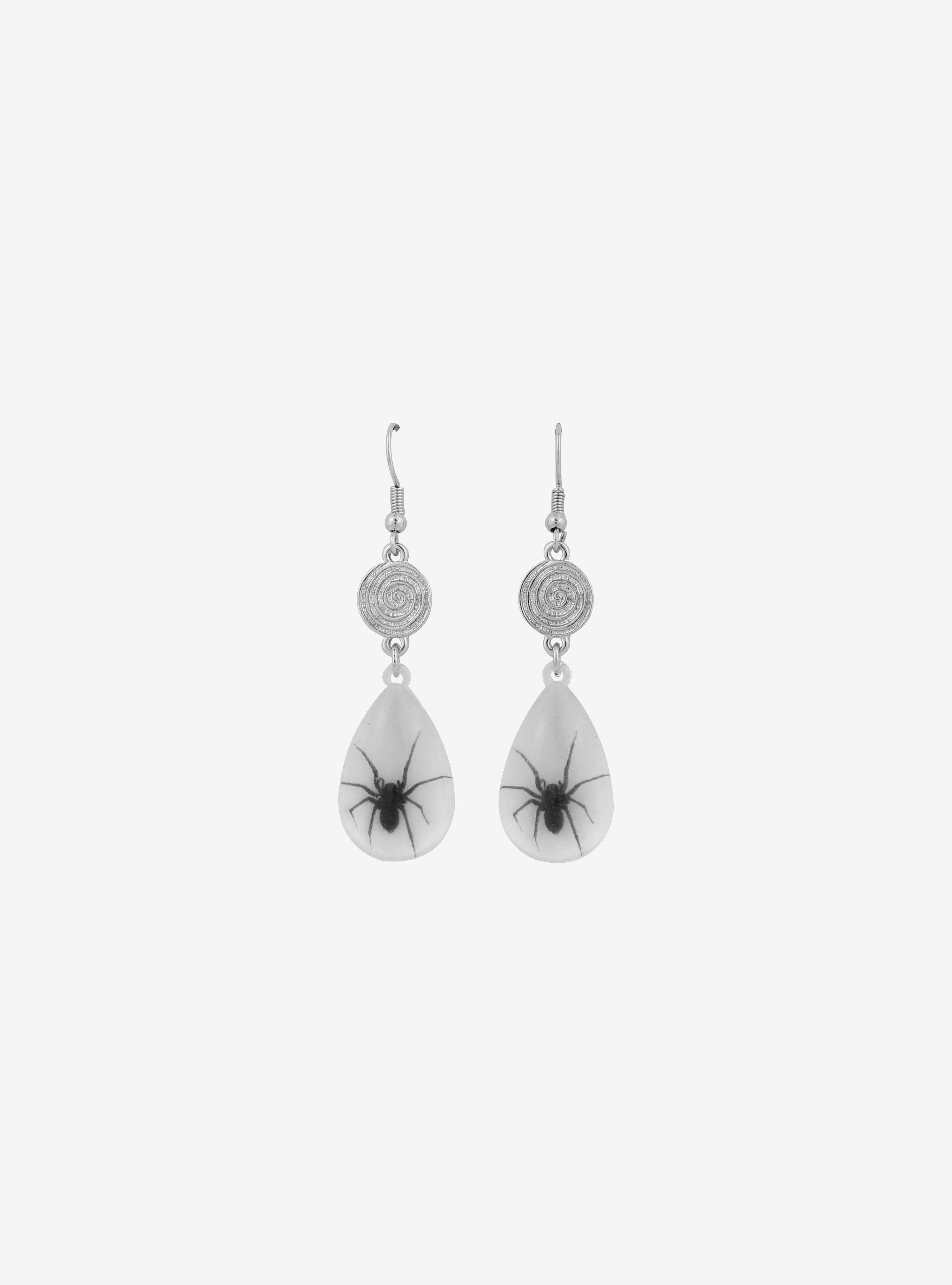 Spider Swirl Drop Earrings, , alternate