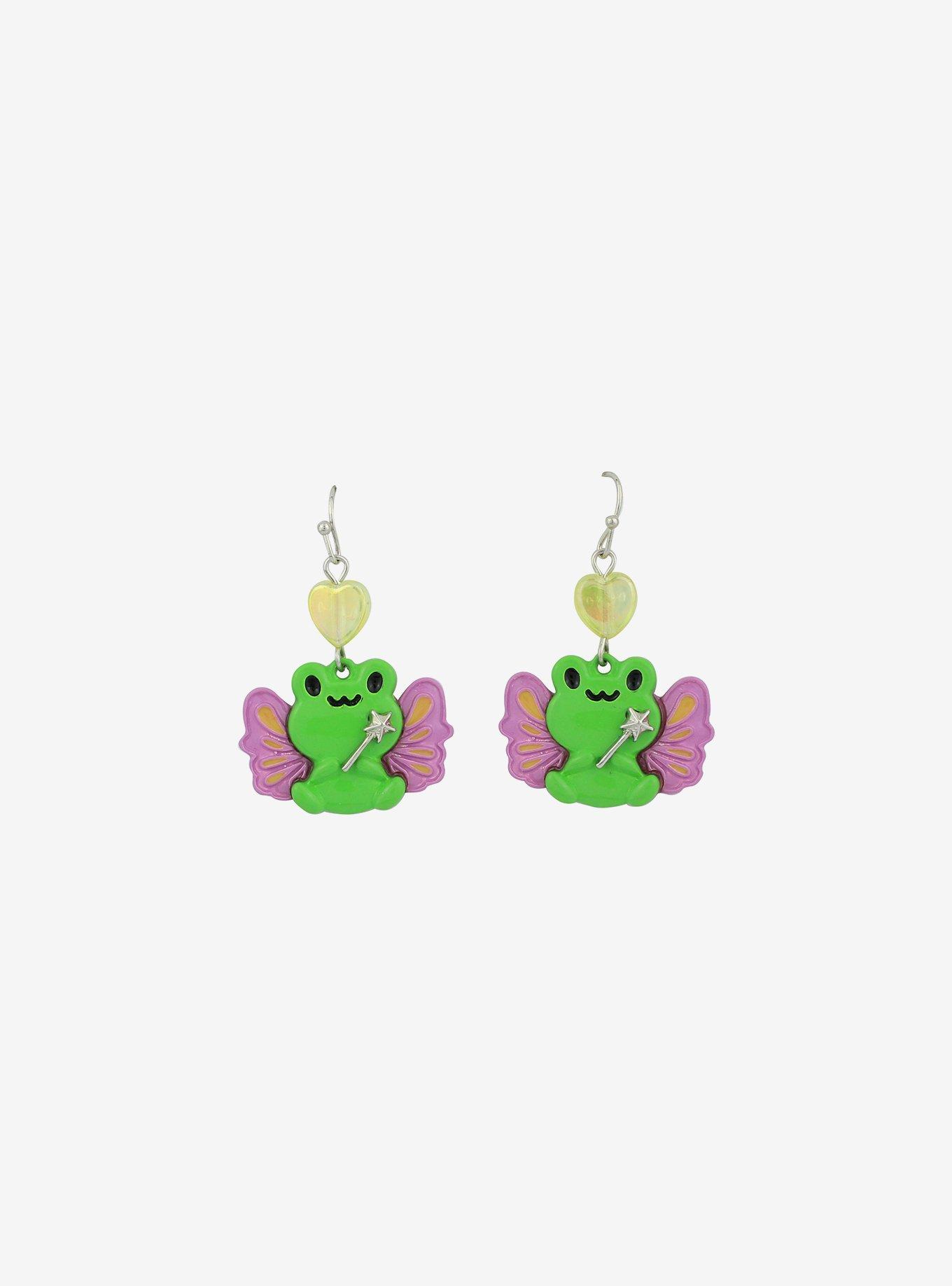 Frog Fairy Earrings, , alternate
