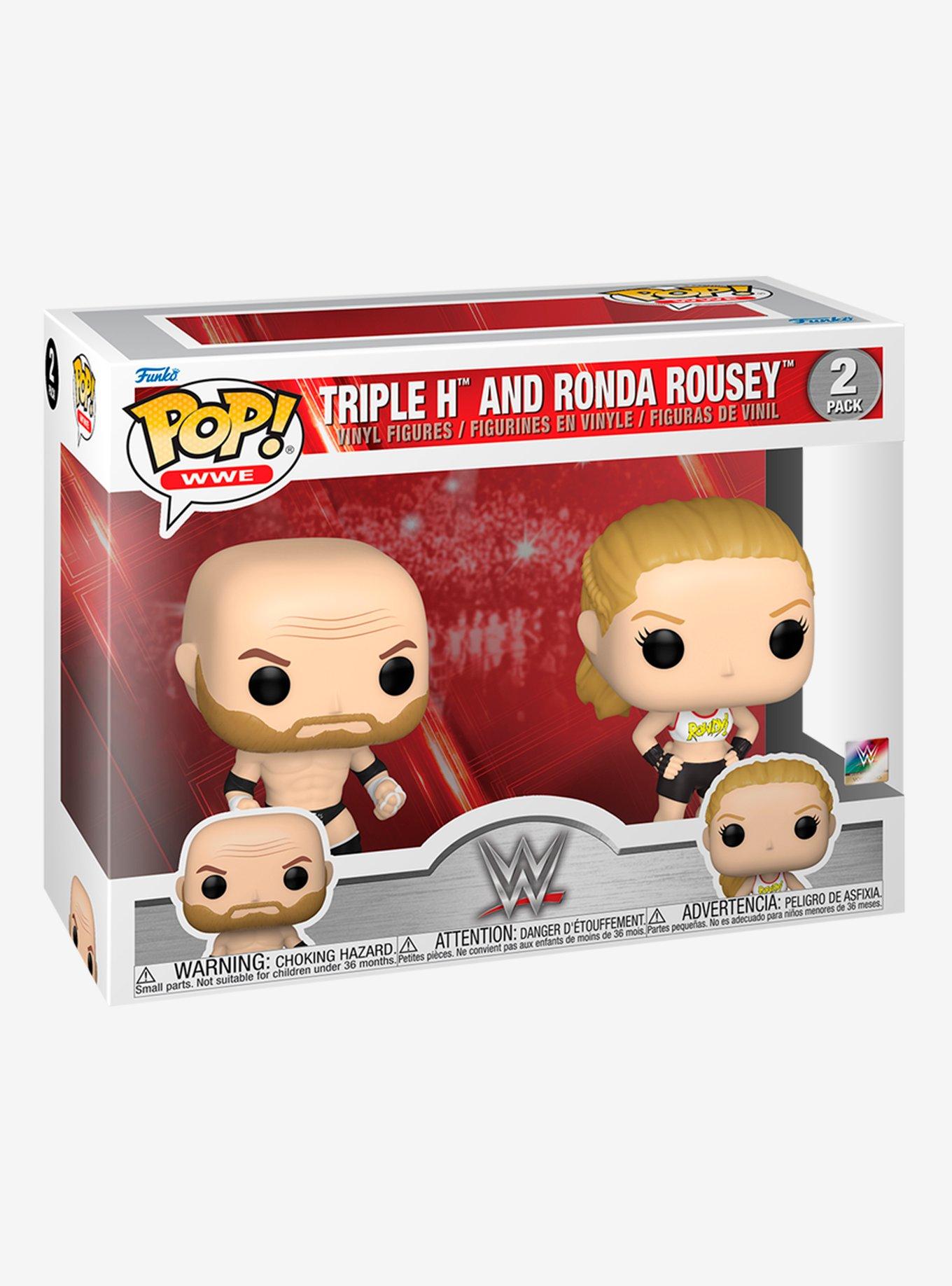 Funko WWE Pop! Triple H & Ronda Rousey Vinyl Figure Set, , alternate