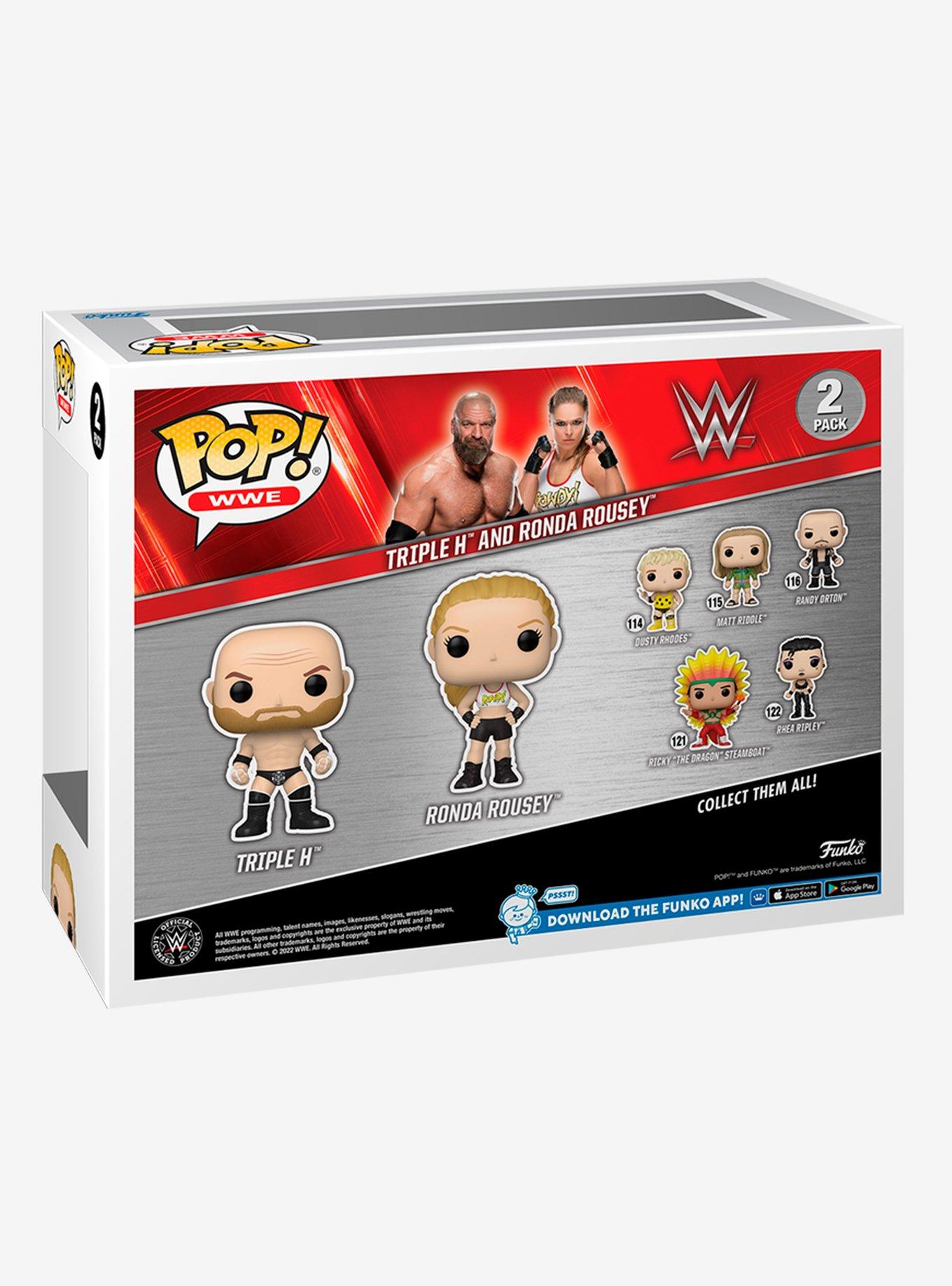 Funko WWE Pop! Triple H & Ronda Rousey Vinyl Figure Set, , alternate