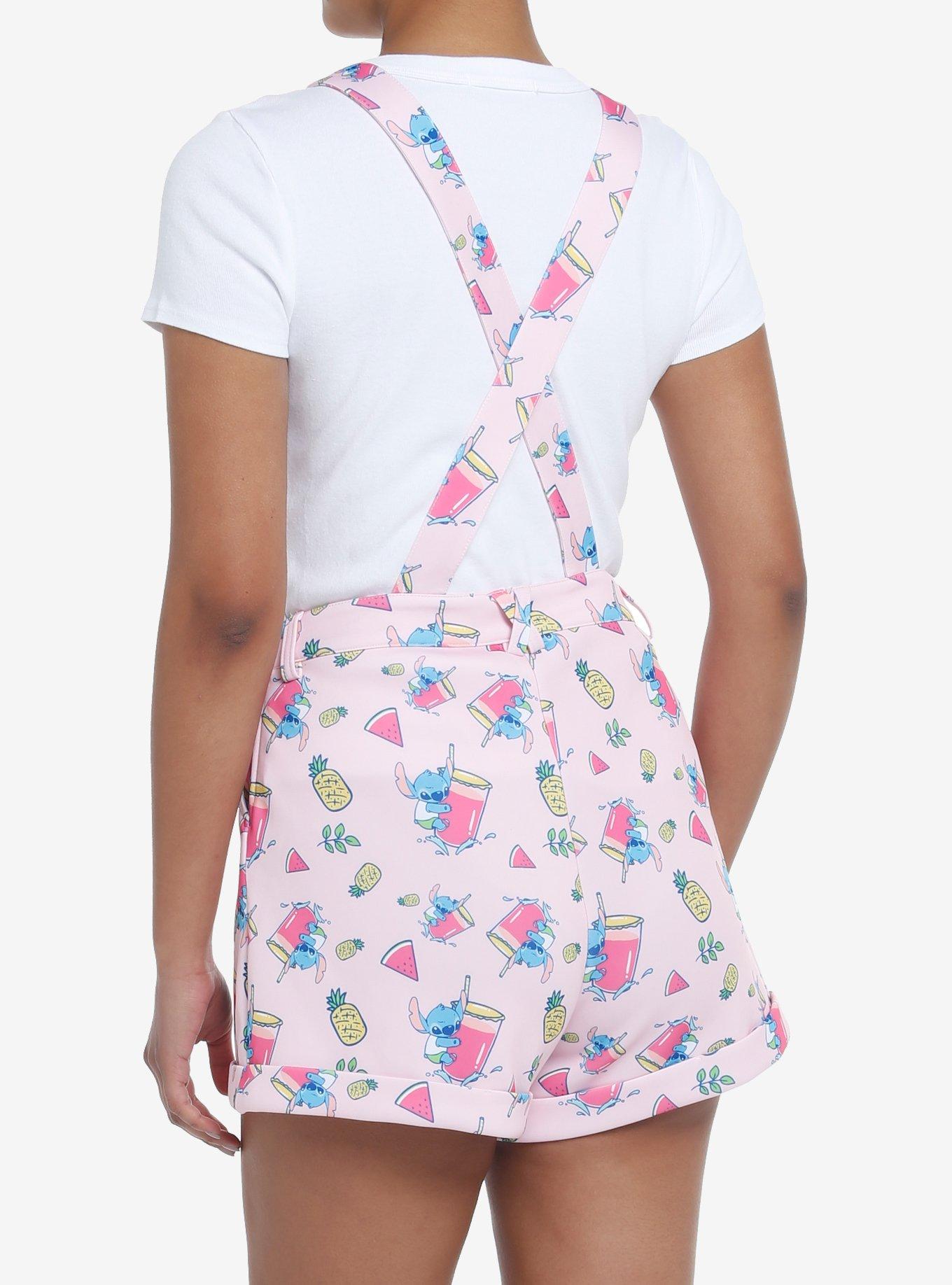 Disney Lilo & Stitch Pastel Tropical Shortalls, MULTI, alternate