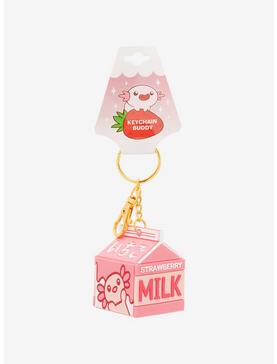 Axolotl Strawberry Milk Carton Keychain - BoxLunch Exclusive, , hi-res