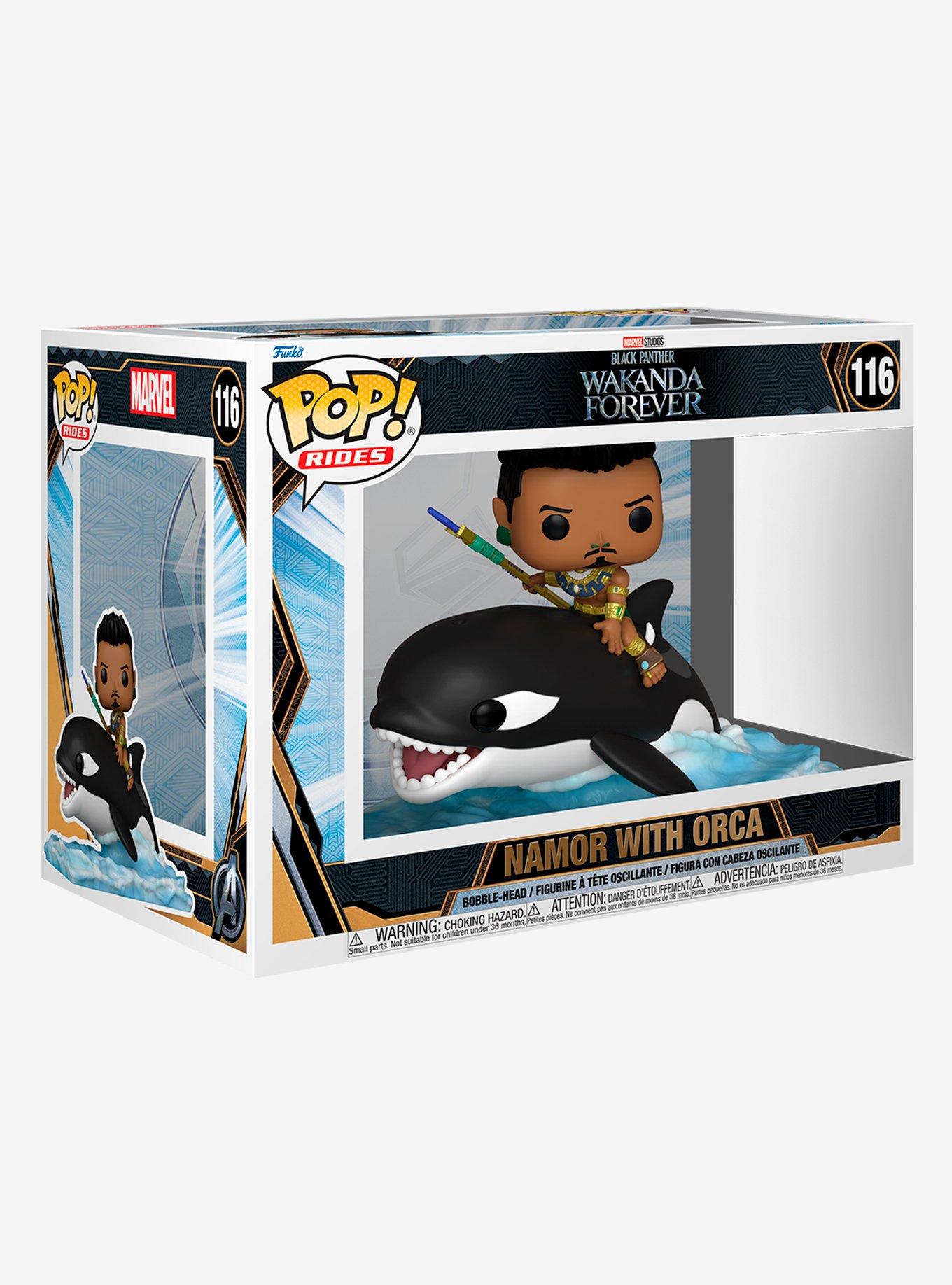Funko Pop! Rides Marvel Black Panther: Wakanda Forever Namor with Orca Vinyl Figure, , alternate