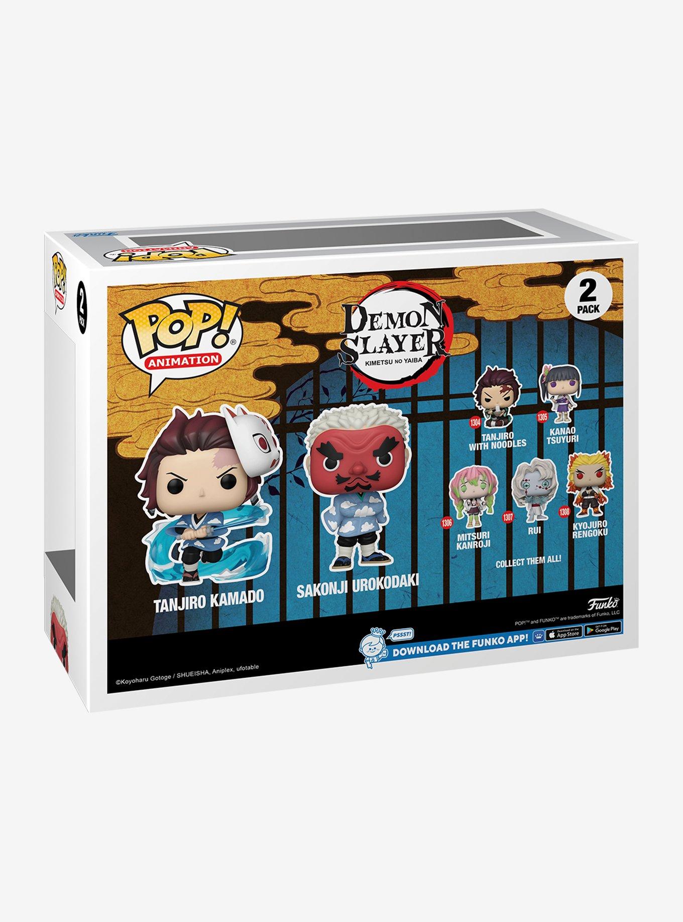 Funko Pop! Animation Demon Slayer: Kimetsu no Yaiba Tanjiro Kamado & Sakonji Urokodaki (Summer Convention Limited Edition) Vinyl Figures - BoxLunch Exclusive, , alternate