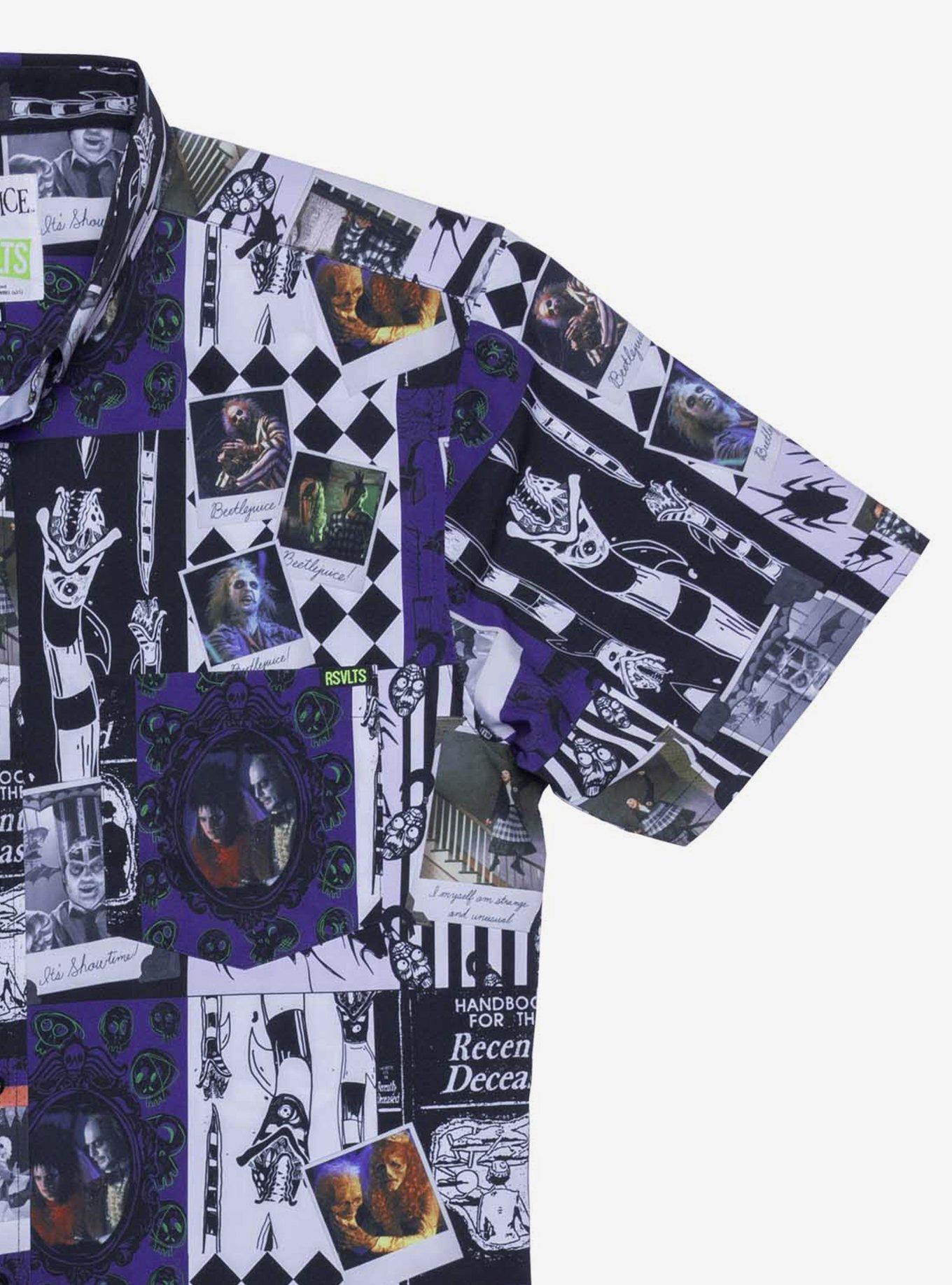 RSVLTS Beetlejuice "One Big Dark Scrapbook" Kunuflex Short Sleeve Shirt, , hi-res