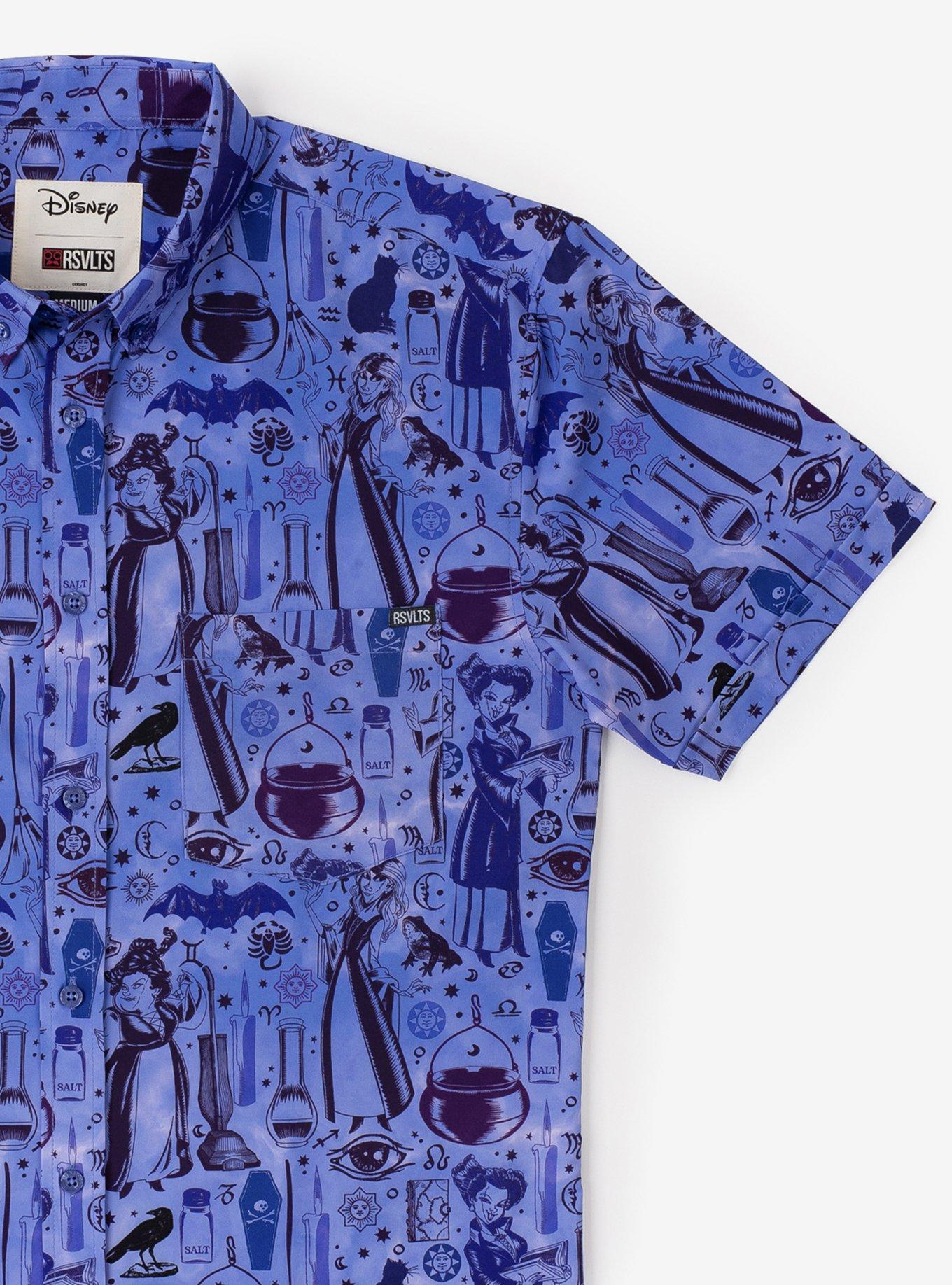 RSVLTS Disney Hocus Pocus Series 1 "The Sanderson Brew" KUNUFLEX Short Sleeve Shirt, BLUE, alternate
