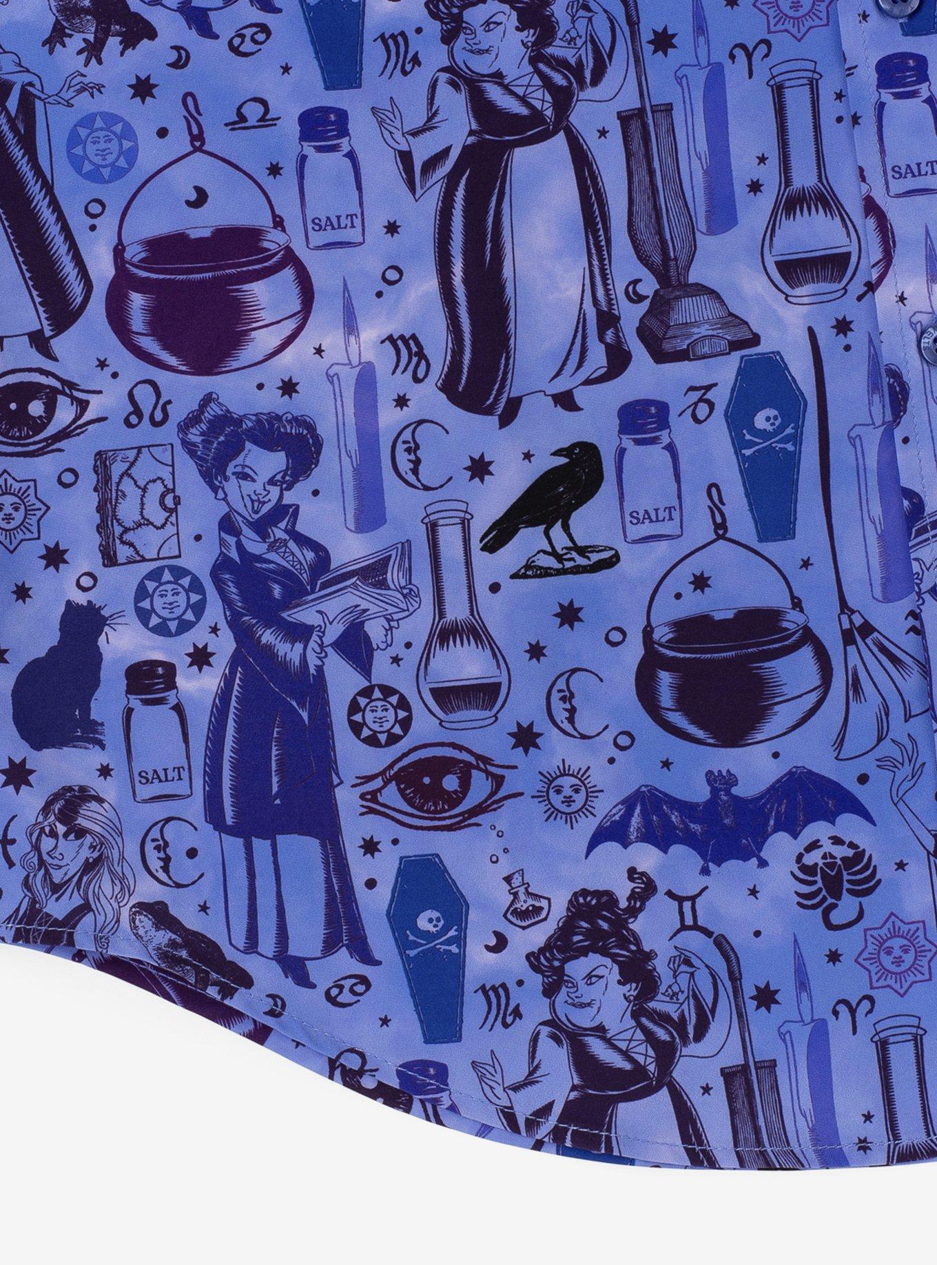 RSVLTS Disney Hocus Pocus Series 1 "The Sanderson Brew" KUNUFLEX Short Sleeve Shirt, BLUE, alternate