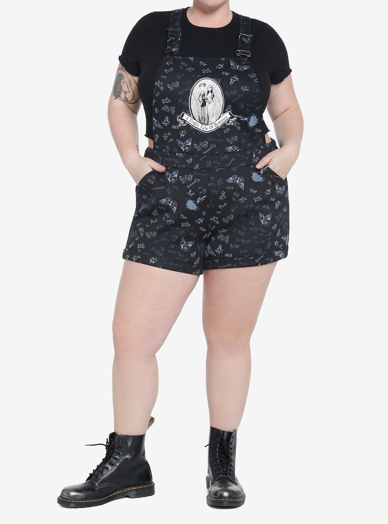 Corpse Bride Soft Shortalls Plus Size, MULTI, alternate