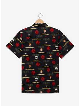 Jujutsu Kaisen Chibi Characters Allover Print Woven Button-Up - BoxLunch Exclusive, , hi-res