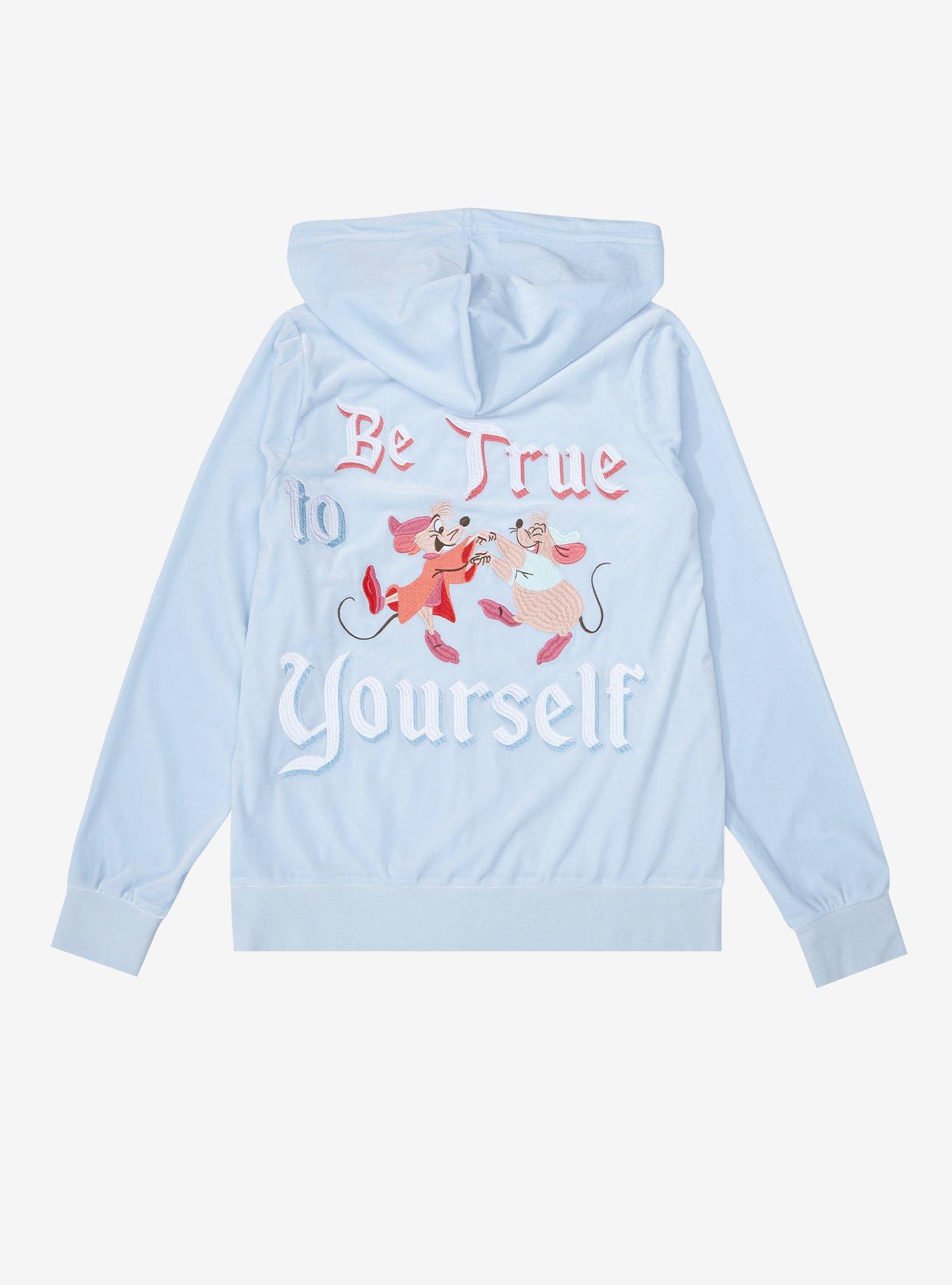 Disney Cinderella True to Yourself Zippered Hoodie - BoxLunch Exclusive, LIGHT BLUE, alternate