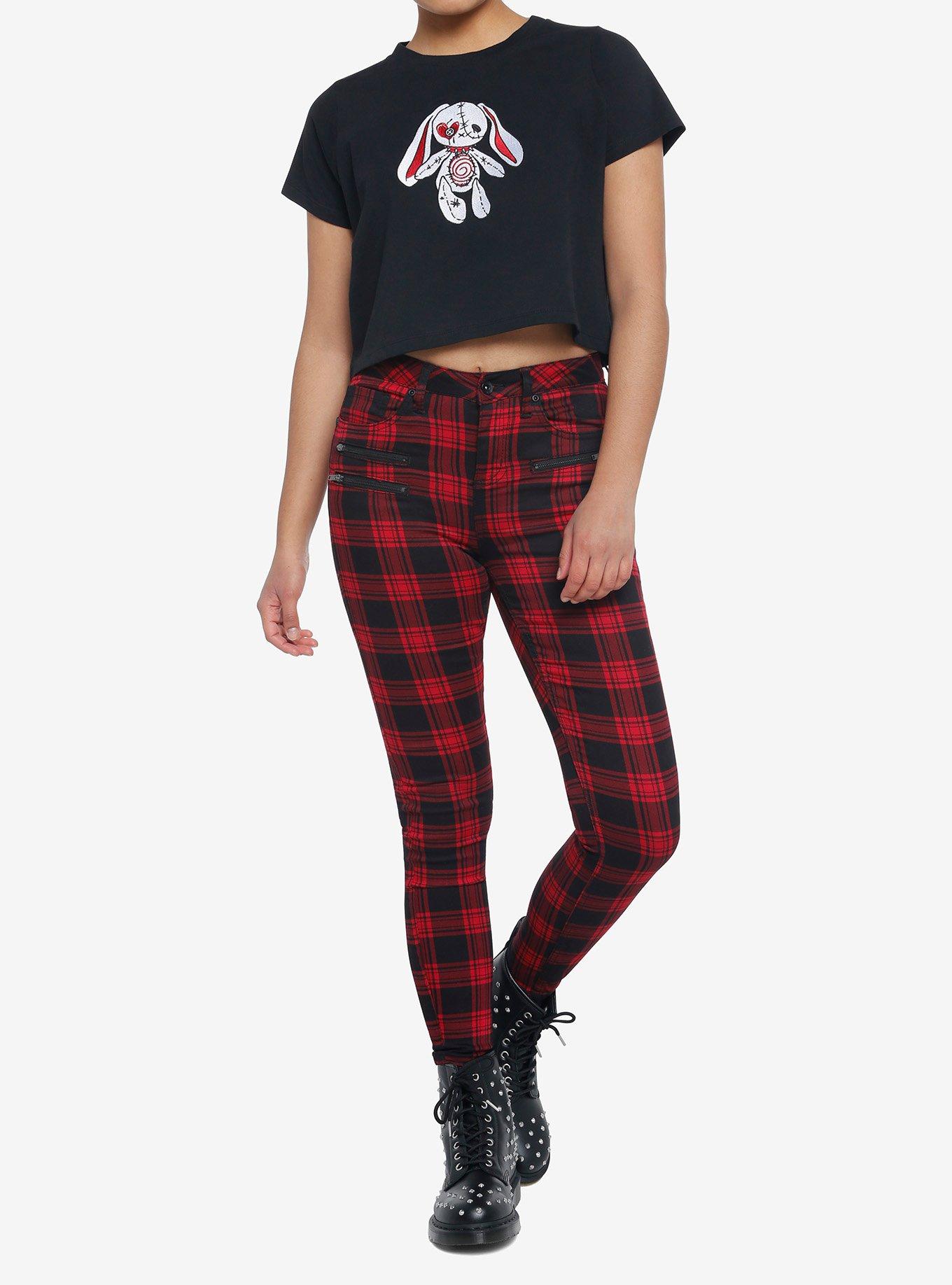 Stitched Bunny Girls Boxy Crop T-Shirt, , hi-res