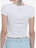 Butterflies & Jewels Girls Crop T-Shirt, WHITE, alternate