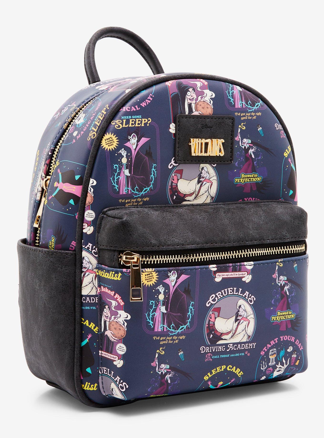 Disney Villains Allover Print Mini Backpack - BoxLunch Exclusive, , alternate