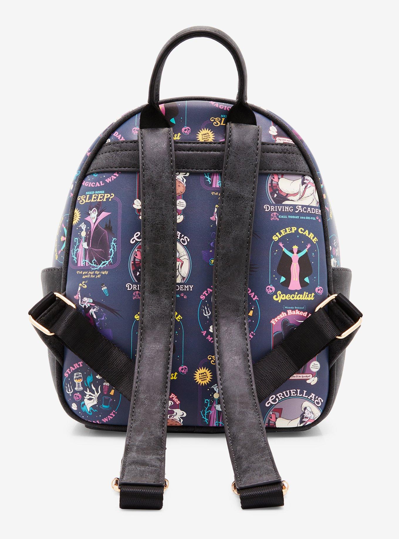Disney Villains Allover Print Mini Backpack - BoxLunch Exclusive, , alternate