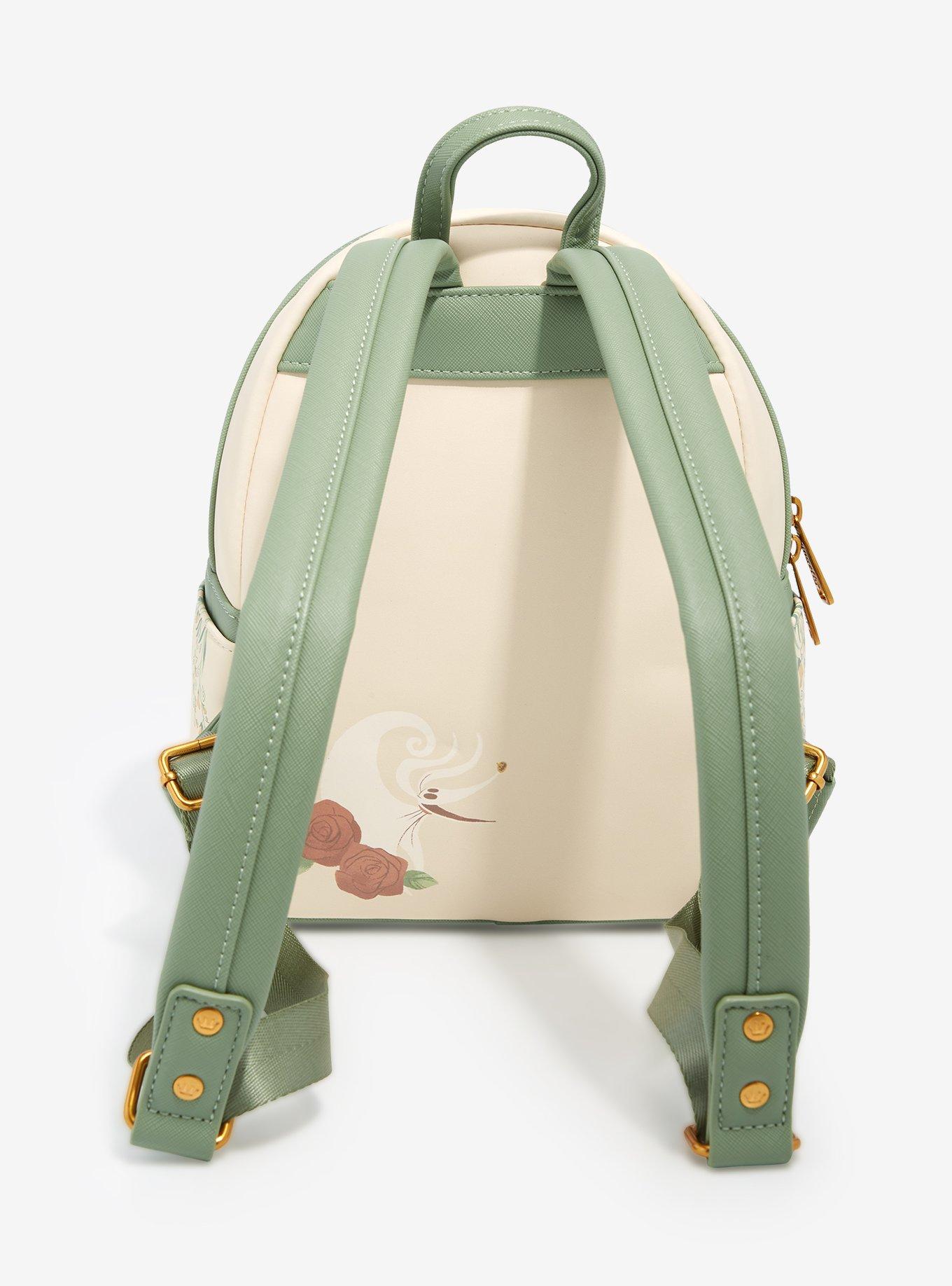 Loungefly The Nightmare Before Christmas Floral Sally and Jack Coffin Mini Backpack - BoxLunch Exclusive, , alternate