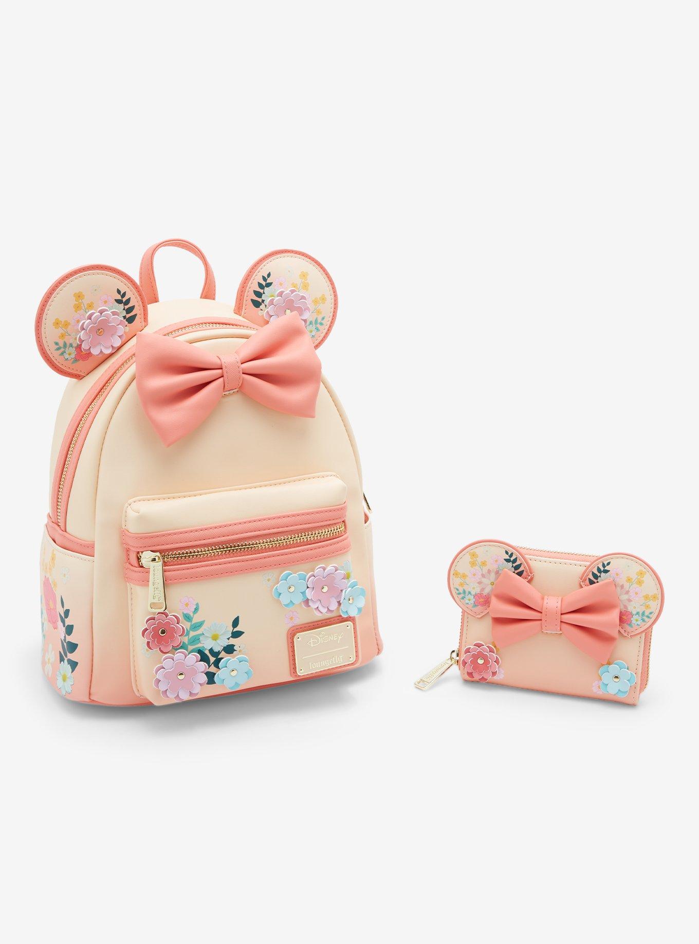 Loungefly Disney Minnie Mouse Floral Ears Small Zip Wallet - BoxLunch Exclusive