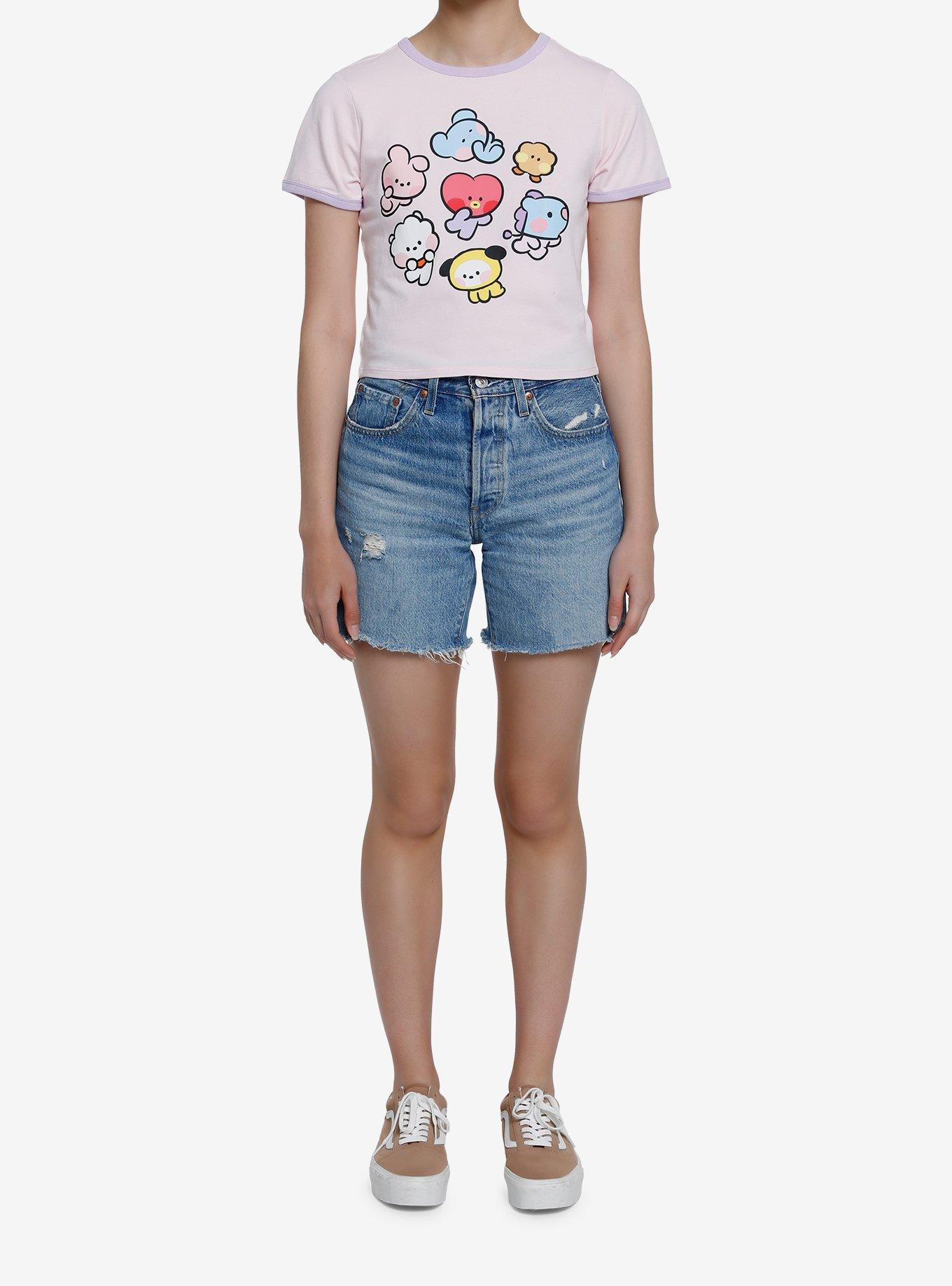 BT21 Minini Pastel Girls Ringer T-Shirt, , hi-res