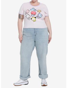 BT21 Minini Pastel Girls Ringer T-Shirt Plus Size, , hi-res