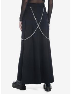 Chain Suspender Zipper Maxi Skirt, , hi-res