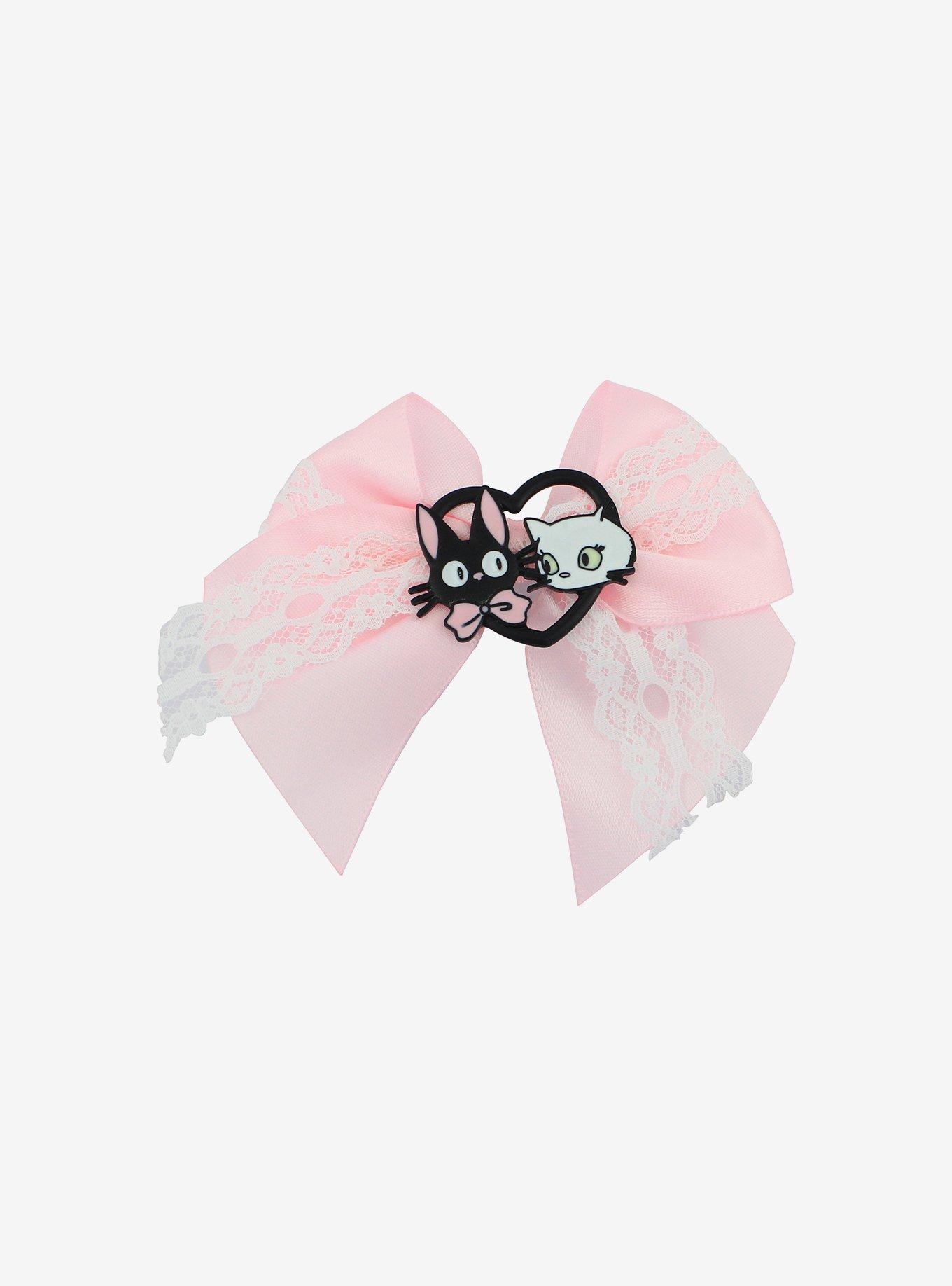 Her Universe Studio Ghibli Kiki's Delivery Service Jiji & Lily Pink Hair Bow, , alternate