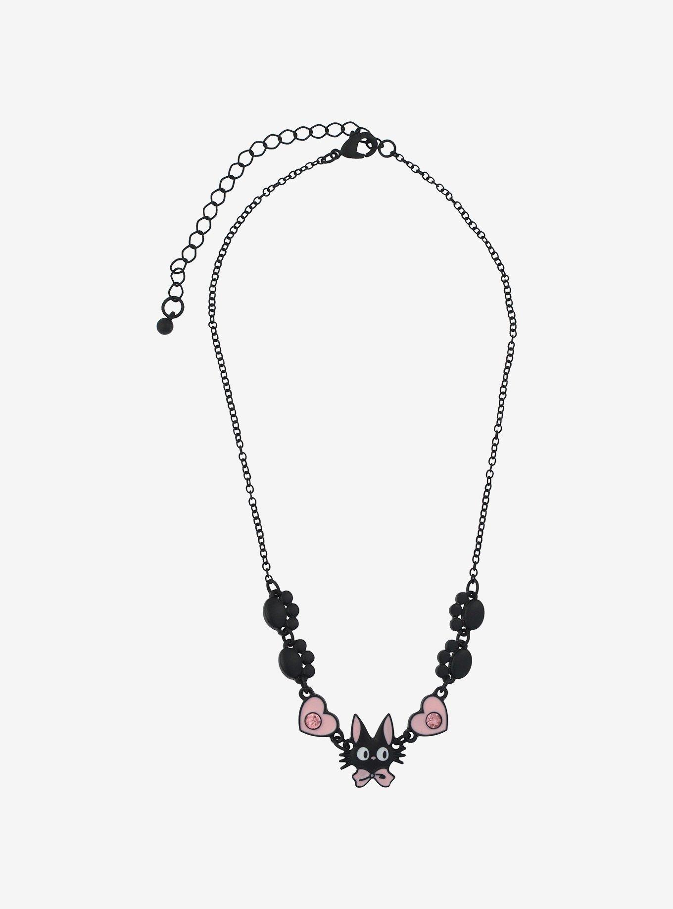 Her Universe Studio Ghibli Kiki's Delivery Service Jiji Hearts Necklace, , alternate