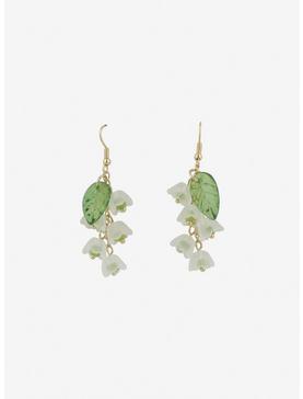 Floral Leaf Drop Earrings, , hi-res