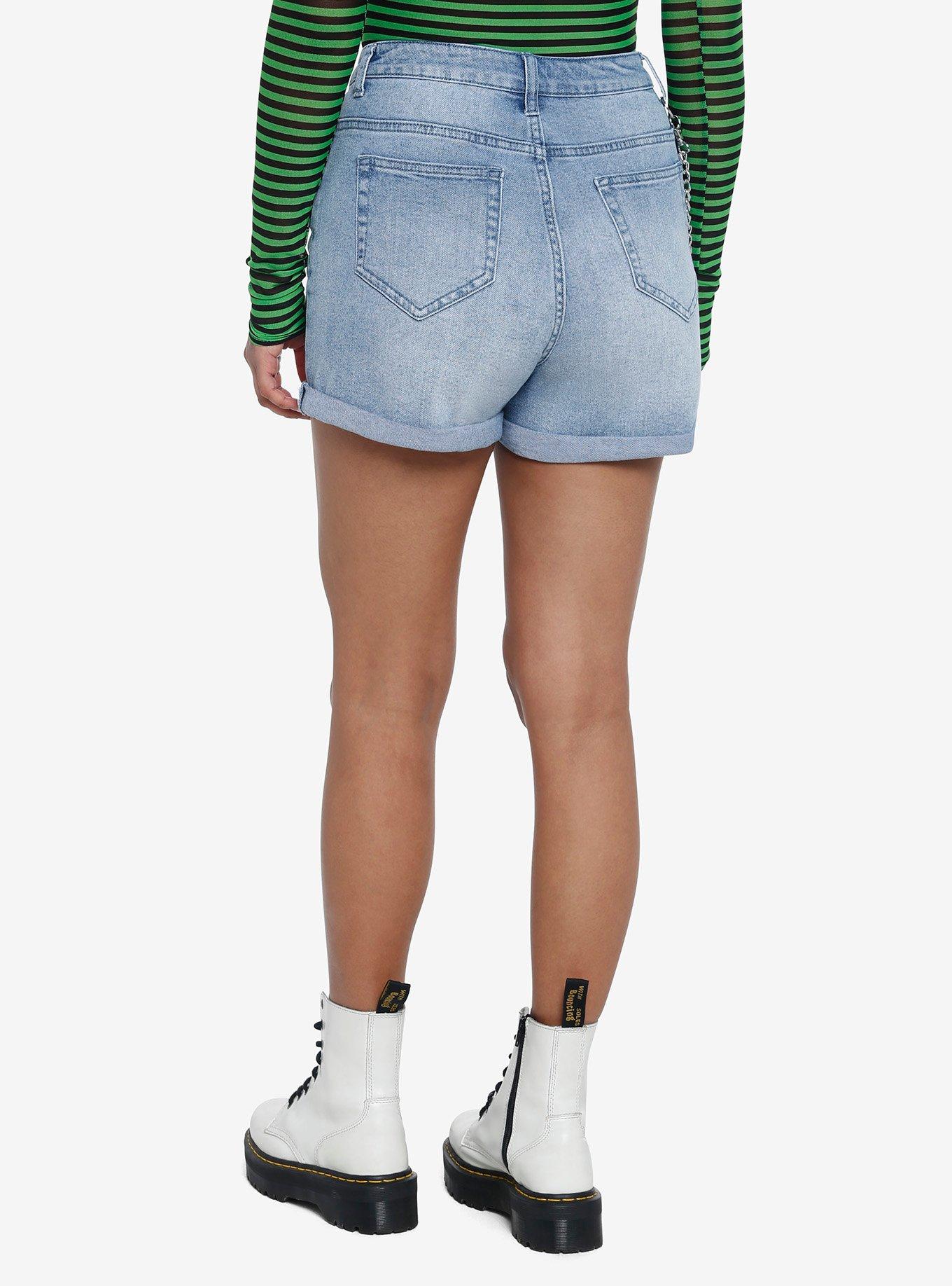 Her Universe Studio Ghibli Spirited Away No-Face Mom Shorts, LIGHT INDIGO, alternate