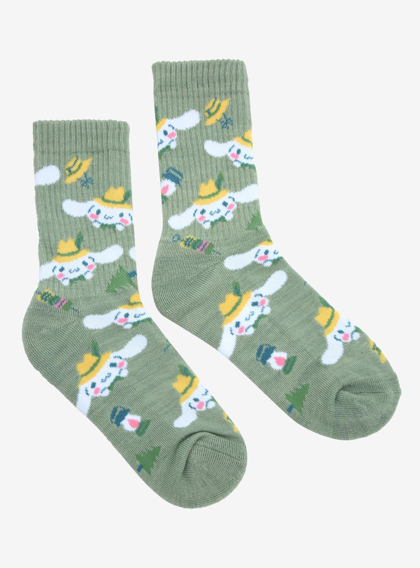 Sanrio Cinnamoroll Camping Allover Print Crew Socks - BoxLunch Exclusive, , alternate