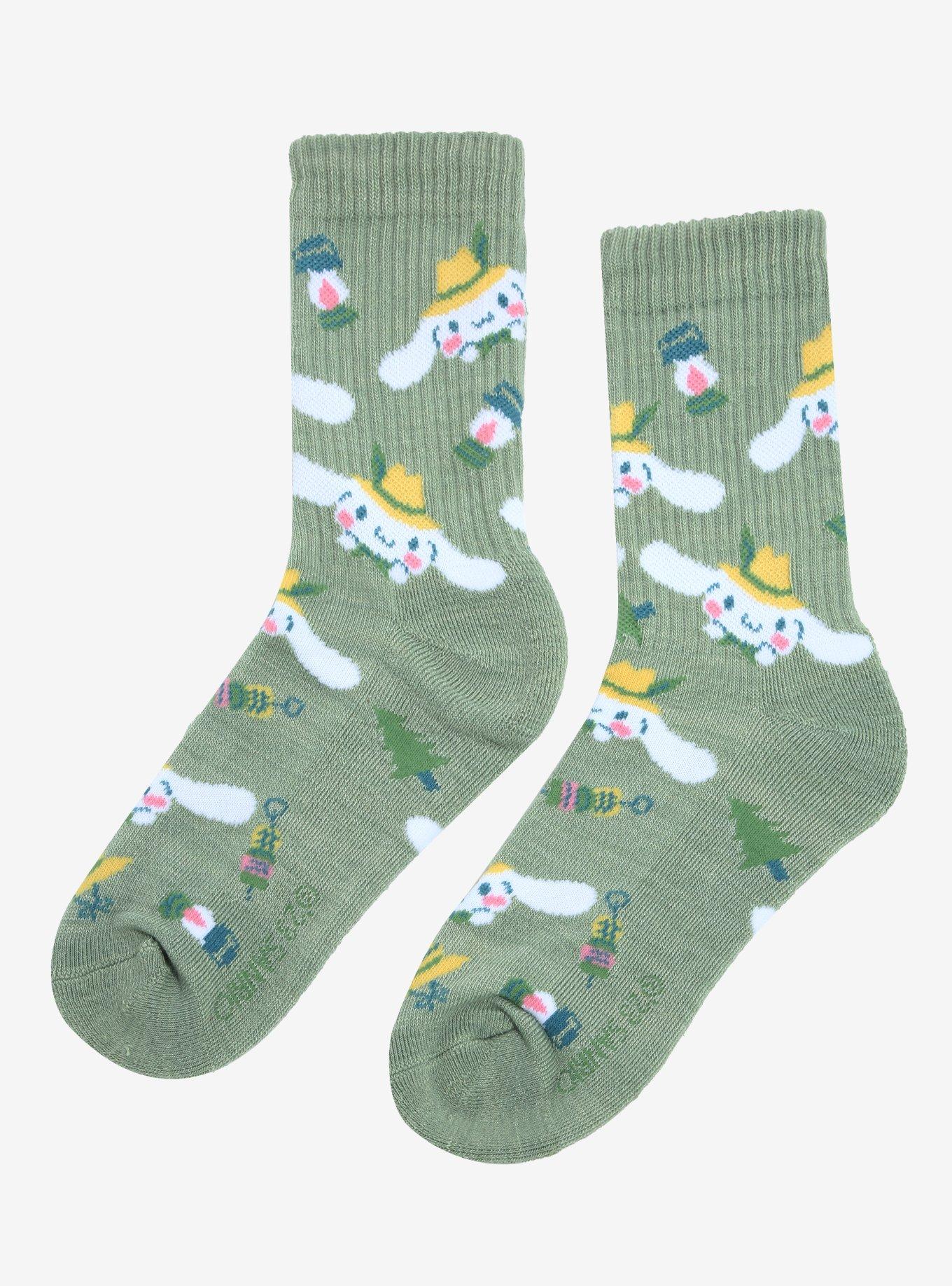 Sanrio Cinnamoroll Camping Allover Print Crew Socks - BoxLunch Exclusive, , alternate