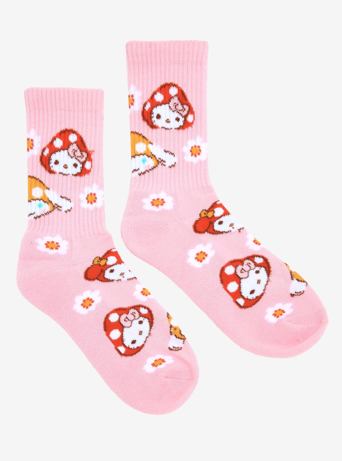 Sanrio Hello Kitty and Friends Mushrooms Crew Socks - BoxLunch Exclusive