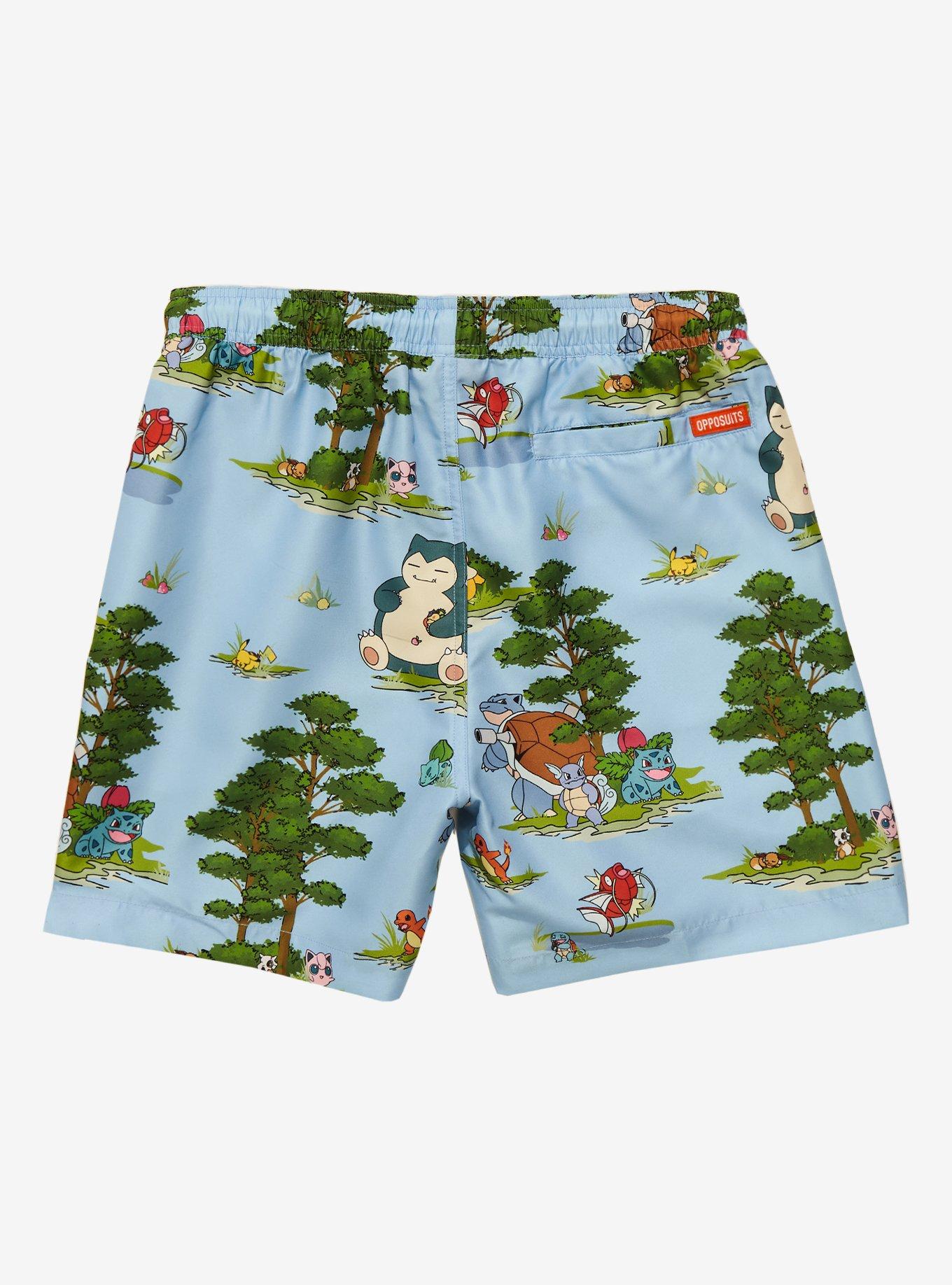 OppoSuits Pokémon Forest Allover Print Shorts - BoxLunch Exclusive, LIGHT BLUE, alternate