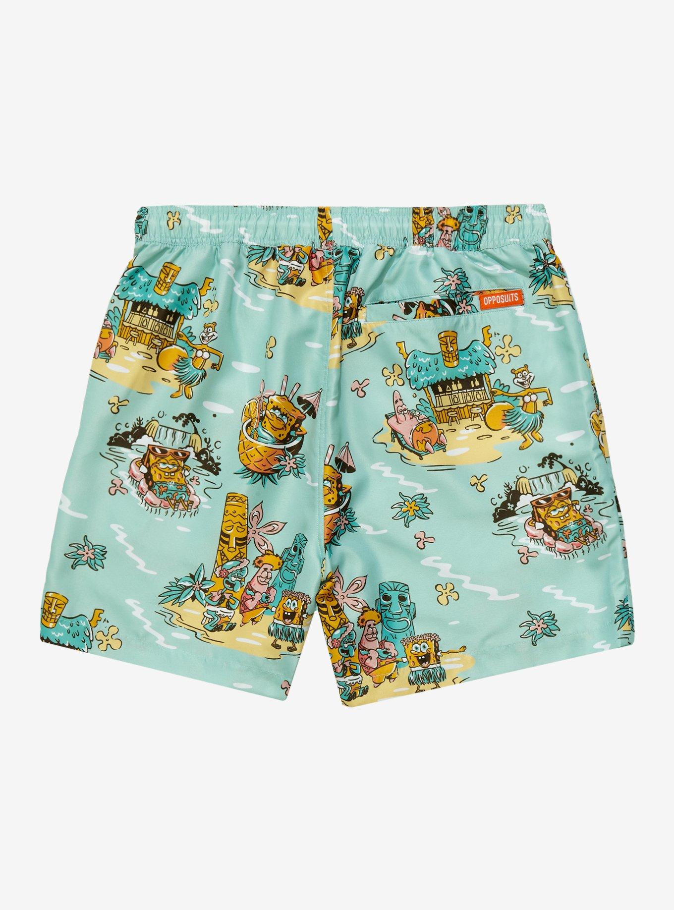 OppoSuits SpongeBob SquarePants Beach Allover Print Shorts - BoxLunch Exclusive, LIGHT BLUE, alternate