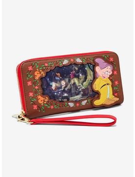 Plus Size Loungefly Disney Snow White and the Seven Dwarfs Lenticular Portrait Zip Wallet, , hi-res