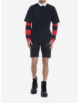 Black & Red Stripe Twofer Long-Sleeve T-Shirt, , hi-res