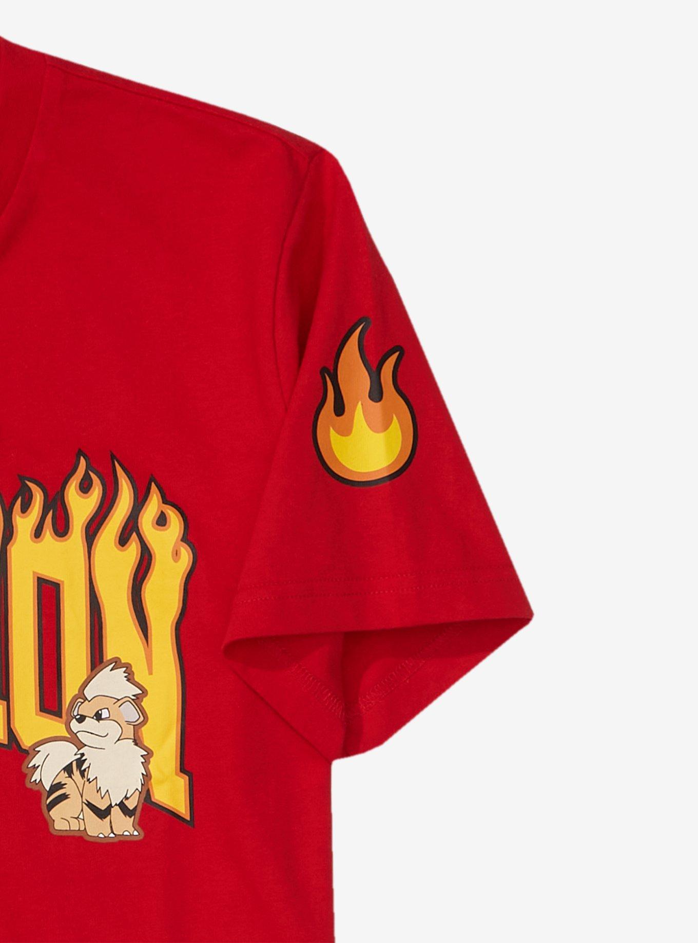 Pokémon Fire Type T-Shirt - BoxLunch Exclusive, RED, alternate