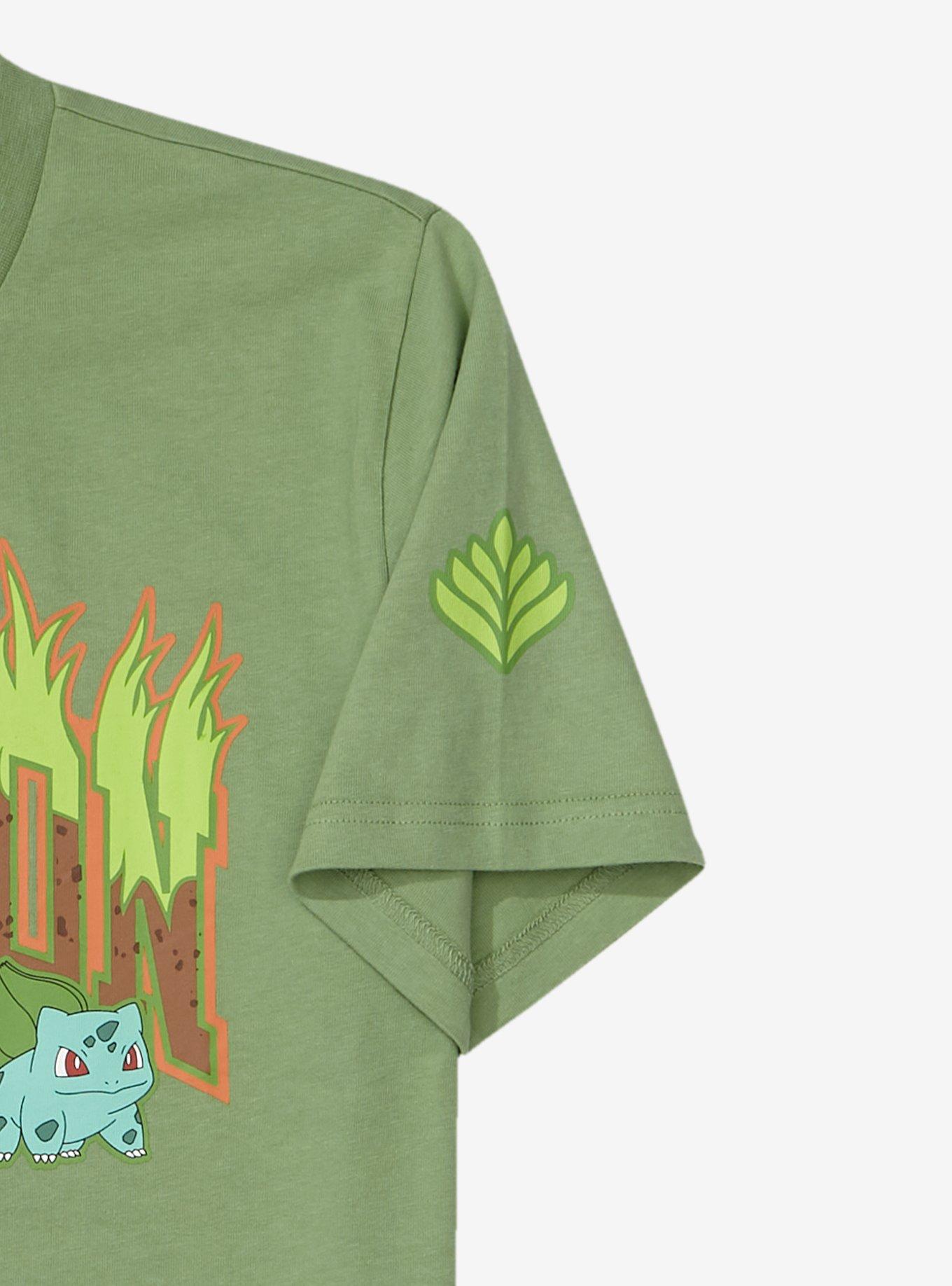 Pokémon Grass Type T-Shirt - BoxLunch Exclusive, GREEN, alternate