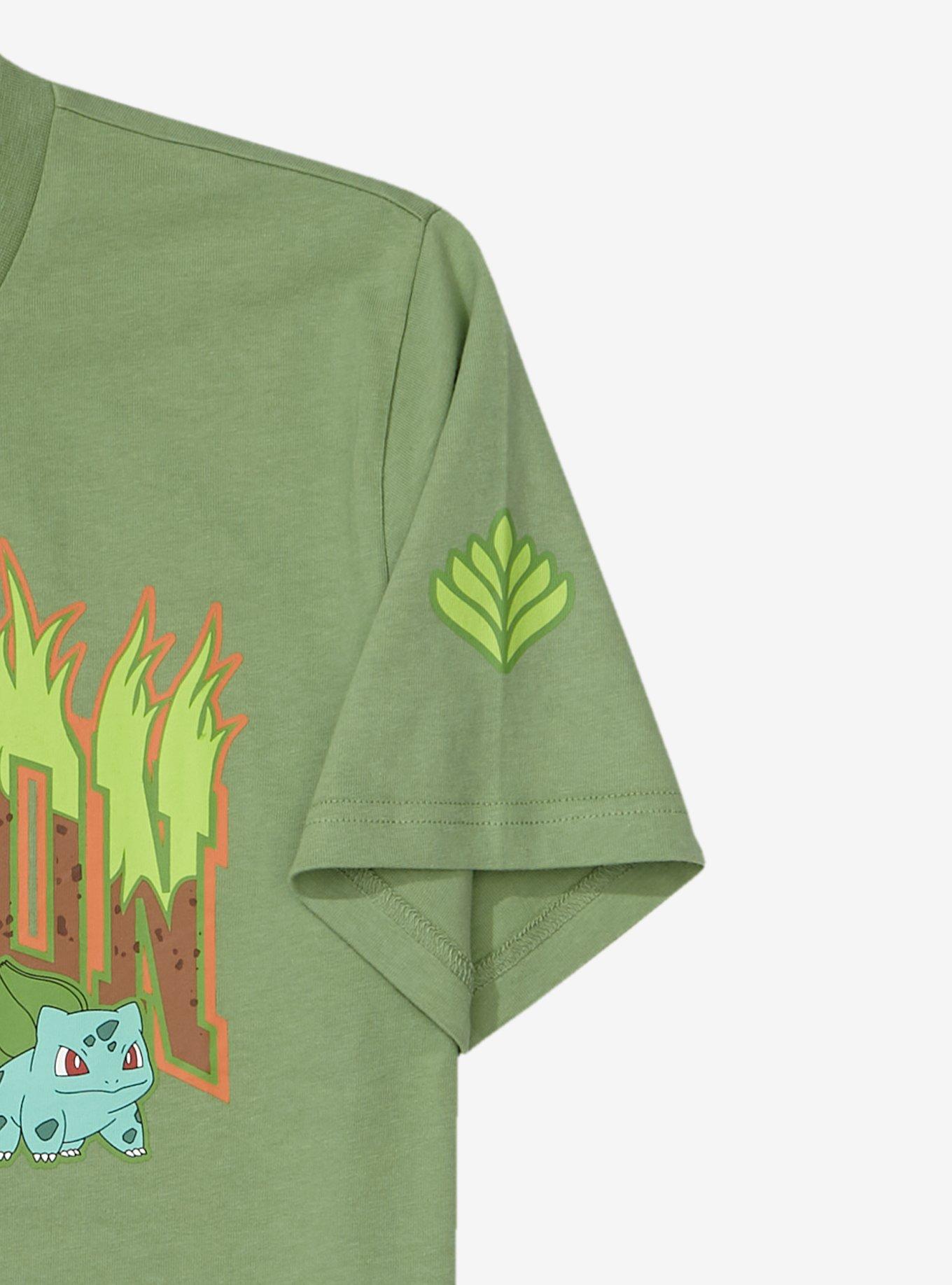 Pok&eacute;mon Grass Type T-Shirt - BoxLunch Exclusive, GREEN, alternate