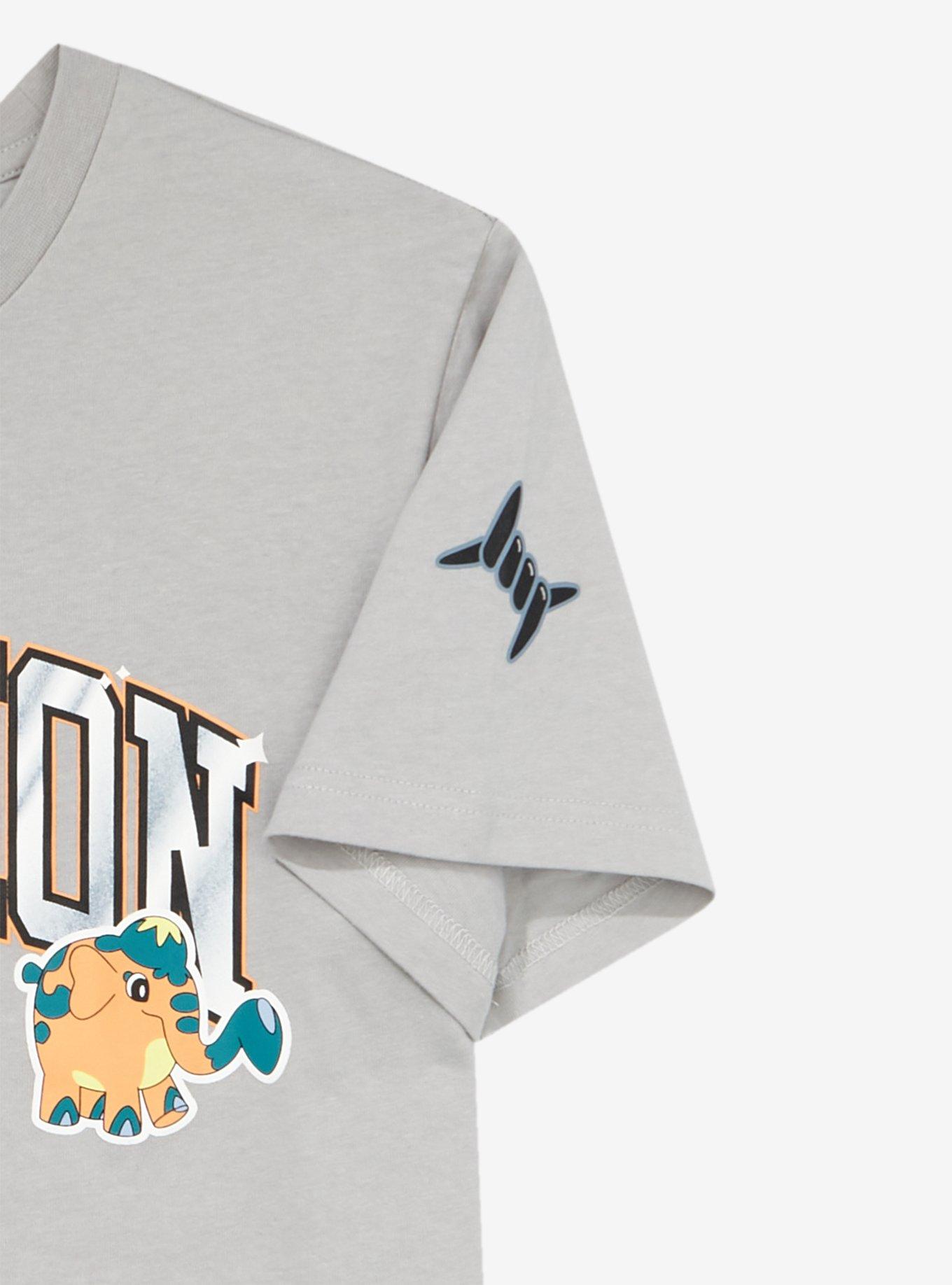 Pok&eacute;mon Steel Type T-Shirt - BoxLunch Exclusive, GREY, alternate