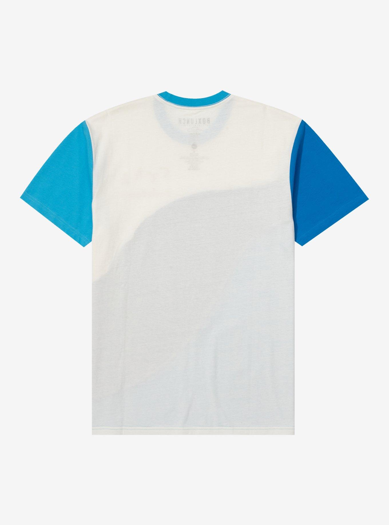 Sanrio Gudetama Wavy Panel T-Shirt - BoxLunch Exclusive, BLUE, alternate