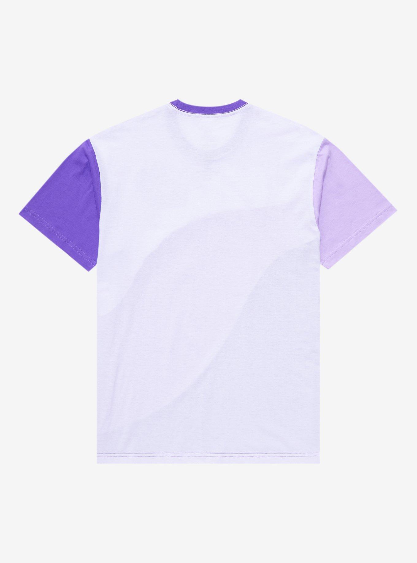 Sanrio Badtz-Maru Wavy Panel T-Shirt - BoxLunch Exclusive, PURPLE, alternate