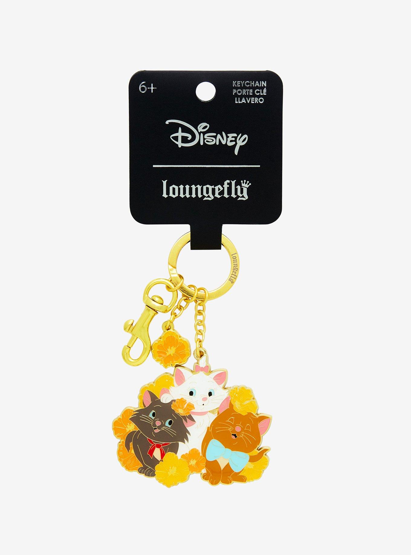 Loungefly Disney The Aristocats Kitties & Poppies Multi-Charm Keychain, , alternate