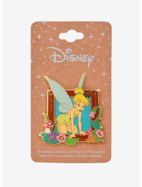 Disney Peter Pan Tinker Bell Floral Frame Portrait Enamel Pin, , hi-res